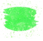 Green Watercolor brush strokes and translucent paint splatters.